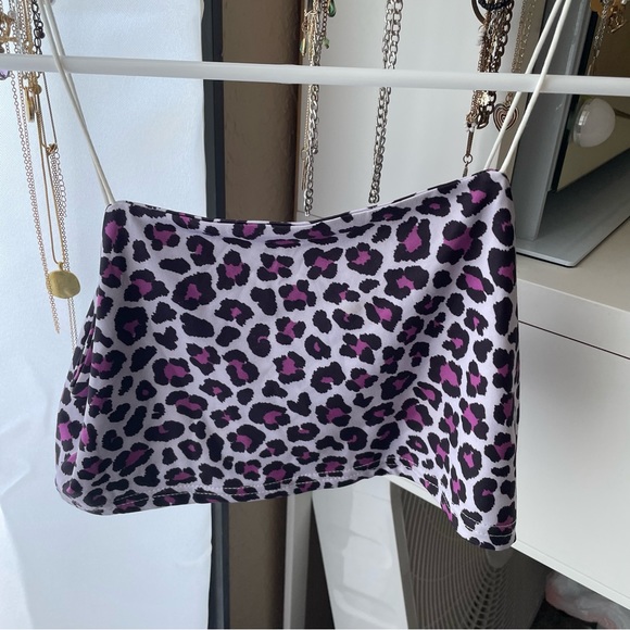 PINK CHEETAH CROP TOP - Picture 2 of 3